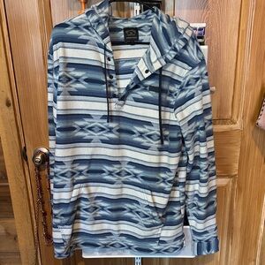 Vans Blue and White Striped Hoodie